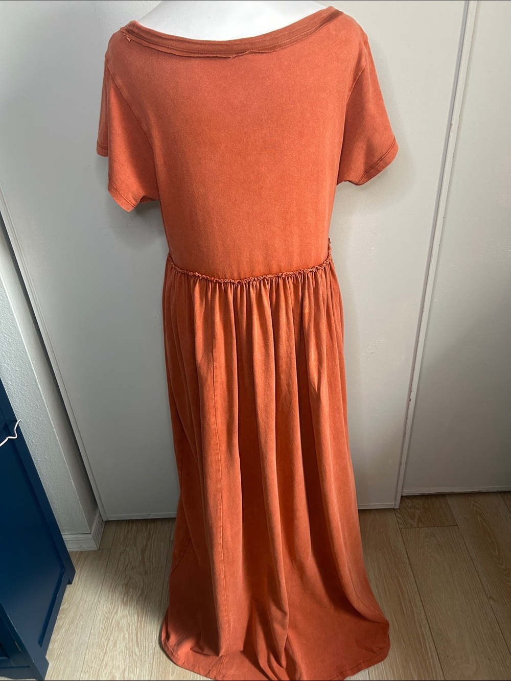 Free People Carissa Short Sleeve Tee Maxi Dress with Shirred Waistband - Picture 5 of 7